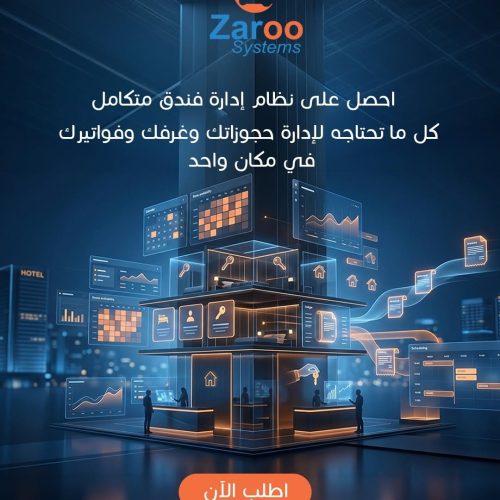 Zaroo Systems hotel management software HMS and hotel ERP system showing room booking, billing, and integrated POS hardware interface